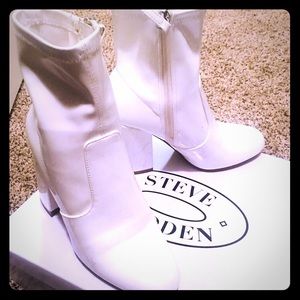 White Patten Steve Madden Booties